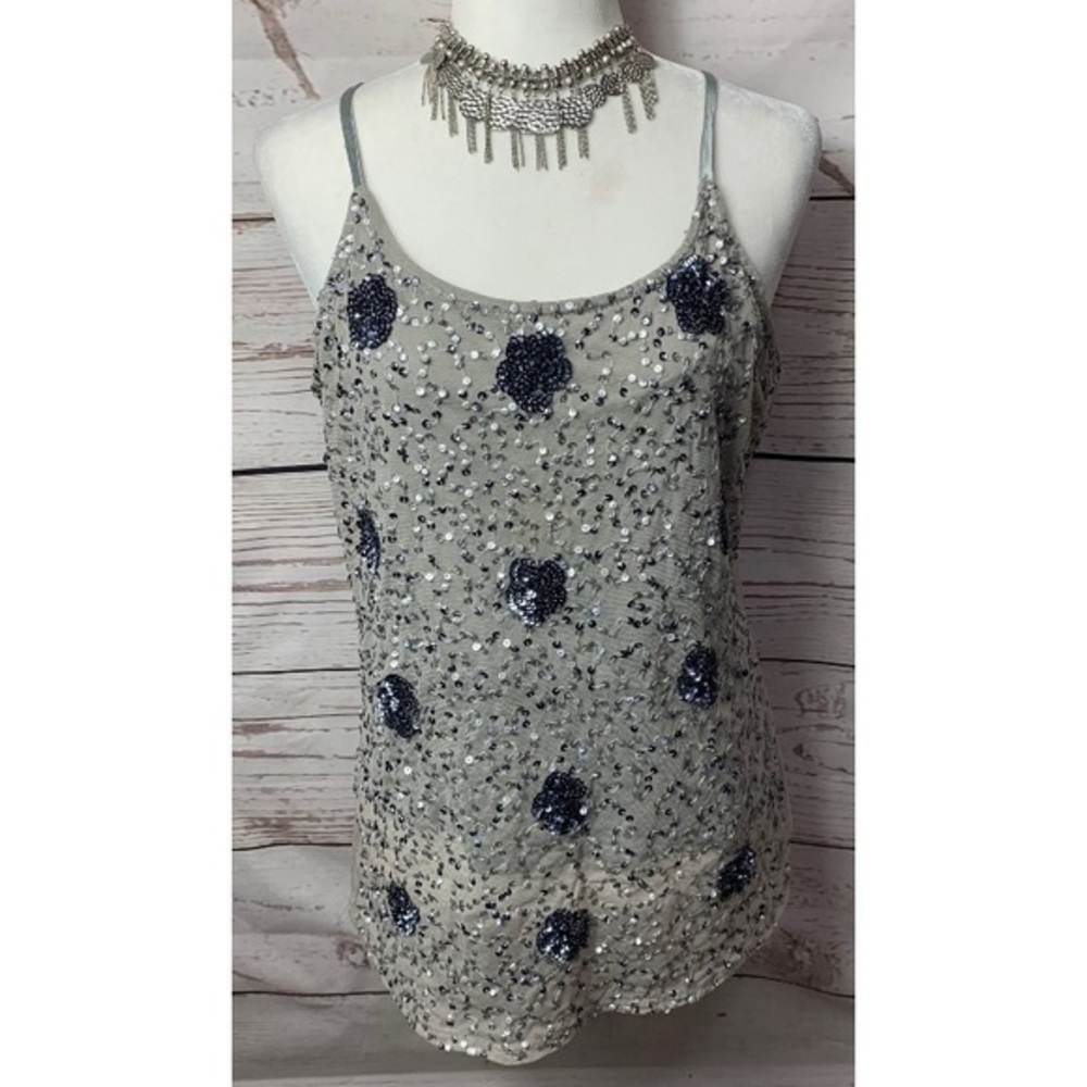 Mix It Floral Sequin Tank Top